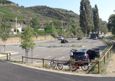 Aménagement paysager des berges du Rhône et du site du bac a traille Ampuis (69)